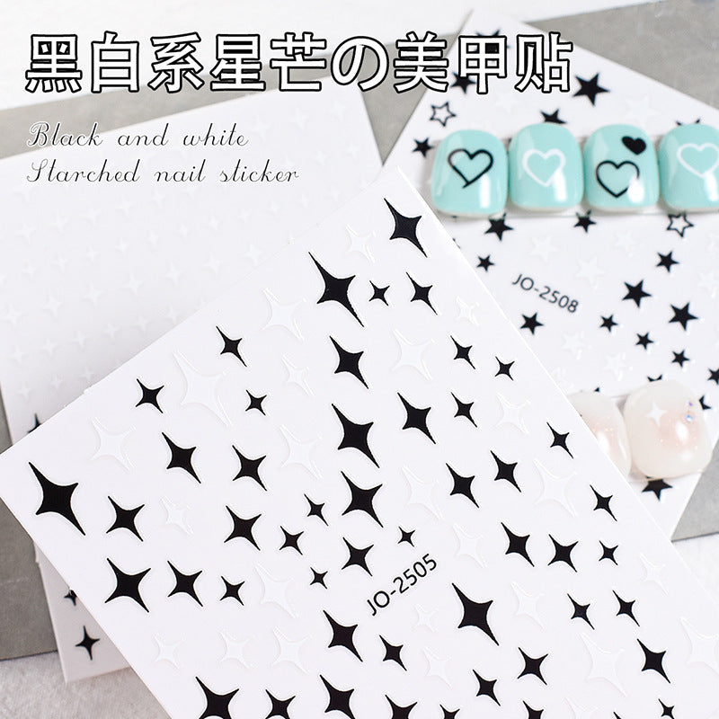 Wholesale Simple Bow Star Thin Ligament Back Glue Star Nail Art Nail Sticker